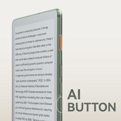 The Viwoods AiPaper Reader comes with a dedicated button to launch its AI companion. (Image source: Viwoods)