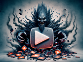 YouTube as an evil entity (Generated using DALL·E 3)