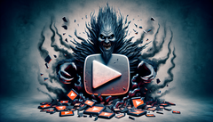 YouTube as an evil entity (Generated using DALL·E 3)