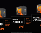 One can purchase the AMD Ryzen 9 7950X3D and Ryzen 9 7900X3D on February 28 (image via AMD)