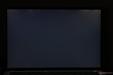 Moderate uneven backlight bleeding along the top corners