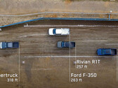 Cybertruck vs Ford F-350 vs Rivian R1T tow test (image: Tesla)