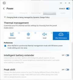 Dell power profile settings
