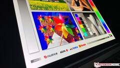 The Lenovo Yoga Slim 7 Pro 14 OLED display in testing