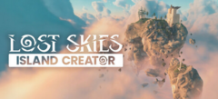 Promotional banner for Lost Skies: Island Creator, showing floating sky islands and ancient ruins suspended above the clouds (Image source: Bossa Studios via Steam)