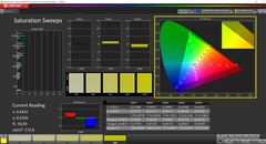 CalMAN Saturation (Native profile, P3 target color space)