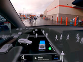AI DRIVR on YouTube demonstrates his Tesla running on FSD v12 navigating a Costo parking lot with remarkable ease. (Image source: AI DRIVR on YouTube)