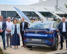 VW executives at the new charging pack. (Source: Volkswagen)