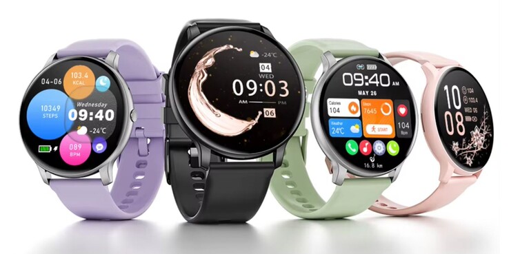 Not many watch faces available — most are very colorful and cluttered (source: Aliexpress screenshot)