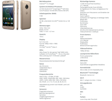 Moto G5 Plus specifications