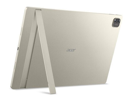 Rear of the Iconia A16 featuring a kickstand. (Image source: Acer)