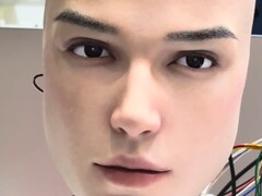 AheadForm’s Origin M1 robotic head displays facial expressions that are almost human. (Image source: AheadForm via YouTube)