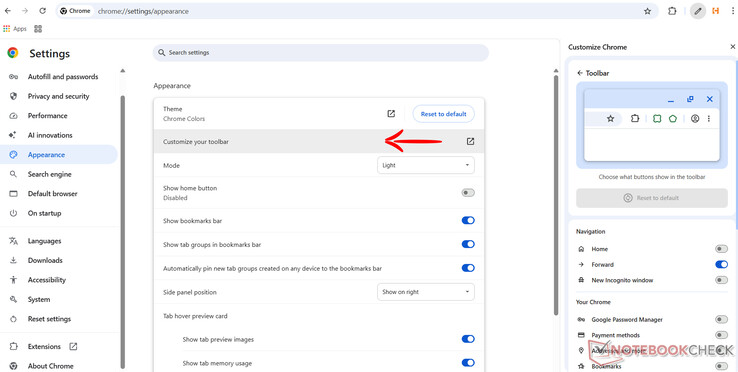 Customize the Chrome toolbar (Image Source: Antony Muchiri)