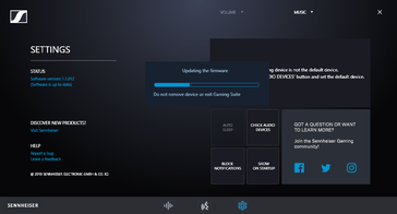 Sennheiser GSP 370 dongle firmware updating (Source: Own)