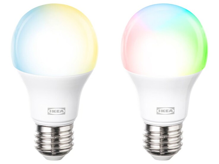 The IKEA Kajplats LED bulb E26 smart globe/opal white