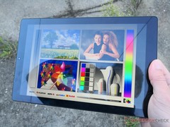 Outdoors under shade