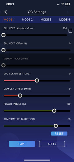 Xtreme Tuner Plus - OC settings