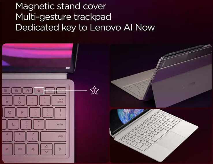 Lenovo's keyboard accessory features a large trackpad and typical Yoga-style keycaps. (Image source: Lenovo)