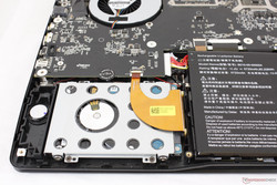 2.5-inch SATA bay under the right palm rest