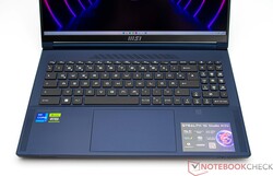 The MSI Stealth 16 Studio A13VG's keyboard