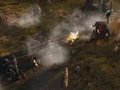An image showing several mechs in Iron Harvest, currently on sale on Steam.