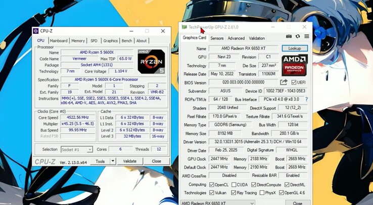 Ryzen 5 5600X and Radeon RX 6650 XT test system for PS5 emulator benchmarks
