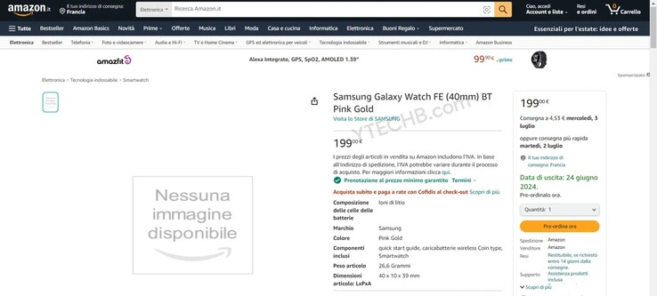 The Amazon listing (Image source: YTechB)