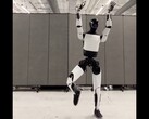 The Tesla Optimus shows off its dance moves to demonstrate "embodied intelligence". (Image source: Tesla Optimus via X / formerly Twitter)