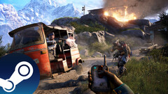 A screenshot from Ubisoft's open world FPS Far Cry 4 that shows off the gameplay and combat in the game. (Image Source: Steam - Edited)