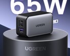 The Ugreen Nexode 65-watt GaN fast-charger sports dual USB-C ports, as well as a USB-A port. (Image source: Amazon)