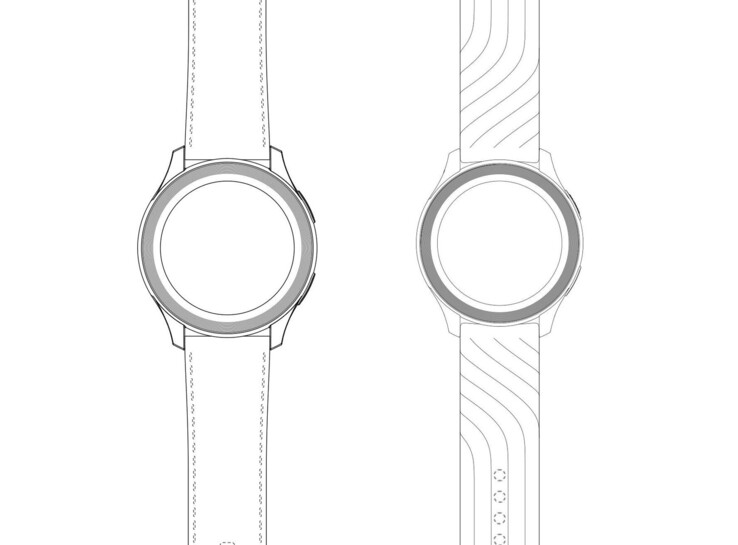 OnePlus has filed sketches of two smartwatches with the DPMA in Germany. (Image source: DPMA)