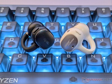 EarFun Clip 2 (left) and Baseus Inspire XC1 (right) earbuds.
