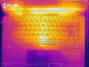 Heat map of the top of the device at idle