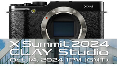 Fujifilm has confirmed an October 14 X Summit, where the launch of the X-M5 camera seems likely. (Image source: Fujifilm - edited)