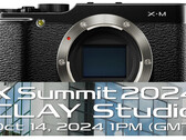 Fujifilm has confirmed an October 14 X Summit, where the launch of the X-M5 camera seems likely. (Image source: Fujifilm - edited)