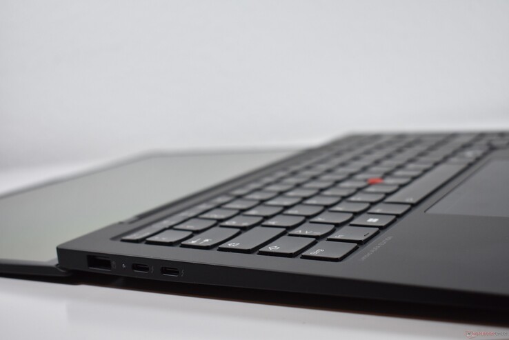 The Lenovo ThinkPad X1 Carbon Gen 13 laptop also sports a 180° hinge.