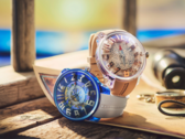 Two Tendence One Piece limited-edition watches, Log Pose and East Blue, displayed above a nautical map with the Batch N°2 collaboration branding.