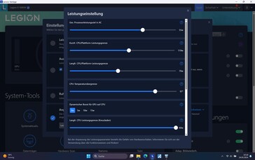Characteristic values customized mode