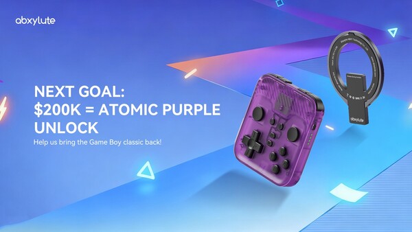 Abxylute will release the M4 Snap-On mobile controller in Atomic Purple if it receives $200,000 in pledges. (Image source: Abxylute)