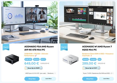 Acemagic discount campaign on Mini-PCs (Source: Acemagic)