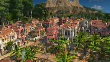 An image depicting a city from the New World in Anno 1800.