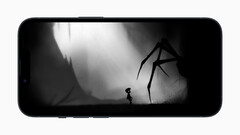 Apple Arcade game Limbo showcasing the gaming experience on an iPhone, highlighting Apple&#039;s expanding gaming ecosystem (Image source: Apple Newsroom)