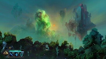 An image showing a green landscape in Children of Morta.