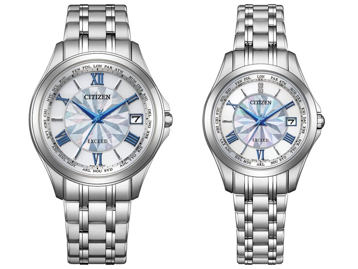 The Citizen CB1080-52W (left) and EC1120-59W (right) watches