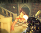 In Dreadtome, players get a repulsor gadget to push enemies around, a basic firearm, and tight combat arenas that makes them use both. Pictured - an in-game screenshot. (Image source: Steam)