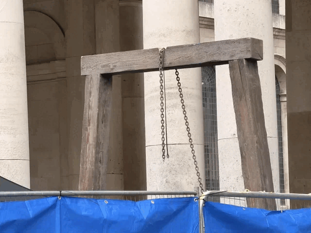 The gallows could point to the Dung Eater or to a possible recreation of the intro.