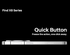 The Find X8 series will have an extra button on the right side of the frame. (Image source: Ice Universe)