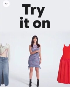 Users can now try on clothes with the help of AI and Google Shopping. Promotional image. (Image source: Google)