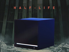 Steam Machine shown on Half-Life: Alyx background