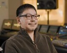 Hitoshi Sakimoto at his mixing desk at Basiscape, the studio he founded in 2002.